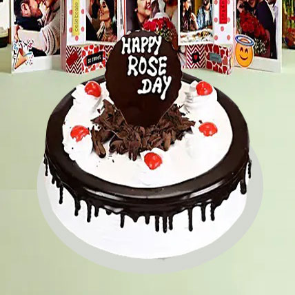 Buy/Send Happy Father's Day Black Forest Cake & Mixed Roses Online- FNP