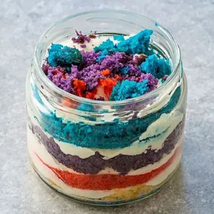 Rainbow Jar Cake