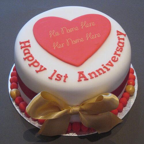 Happy 1st Anniversary Cake