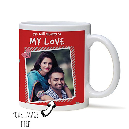 Black Magic Photo Mug with Heart Shape Handle