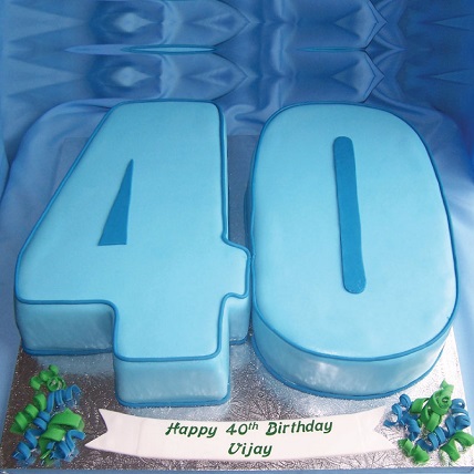 Blue Fondant Cake